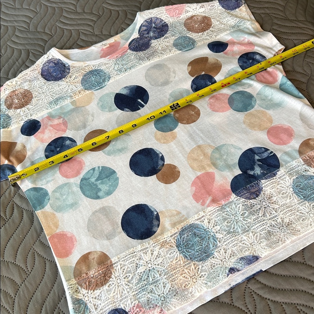 Milano Women's Short Sleeve Tee - Pink,Blue and White - Picture 5 of 9